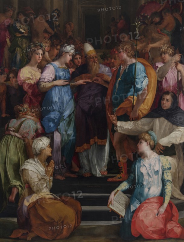 The Marriage of the Virgin (Pala Ginori), 1523. Artist: Rosso Fiorentino (1495-1540)