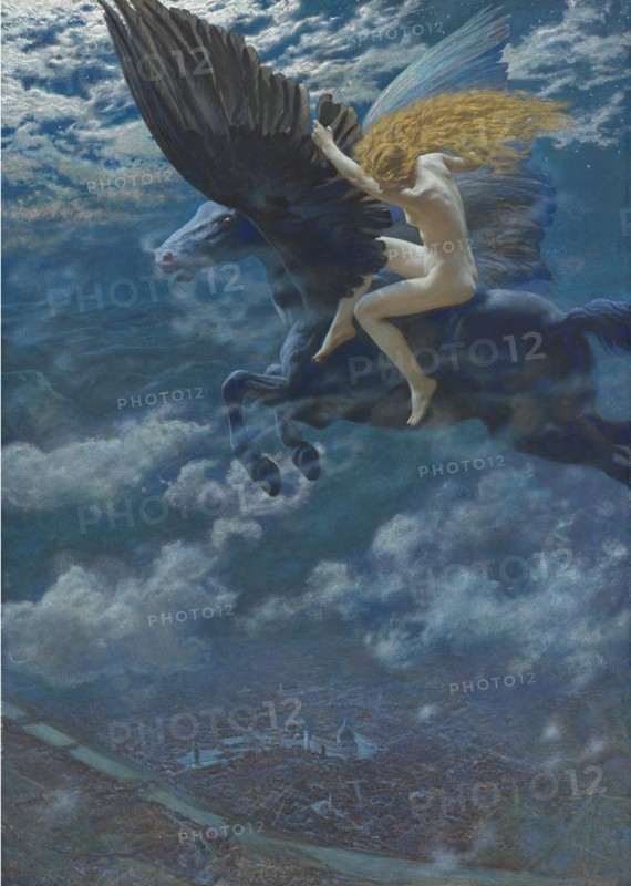 Dream Idyll (A Valkyrie), c. 1902. Artist: Hughes, Edward Robert (1851-1914)