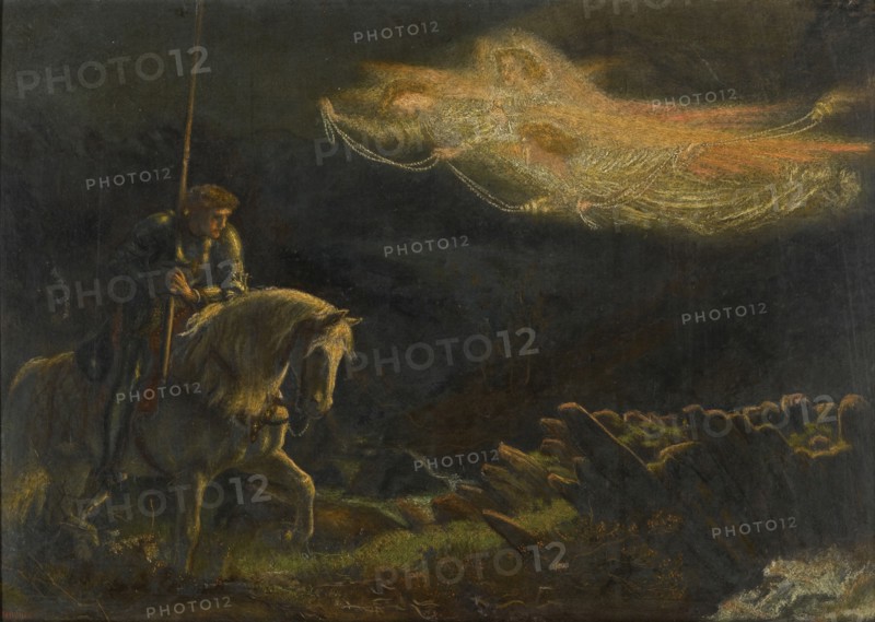 Sir Galahad. The Quest for the Holy Grail. Artist: Hughes, Arthur (1832-1915)