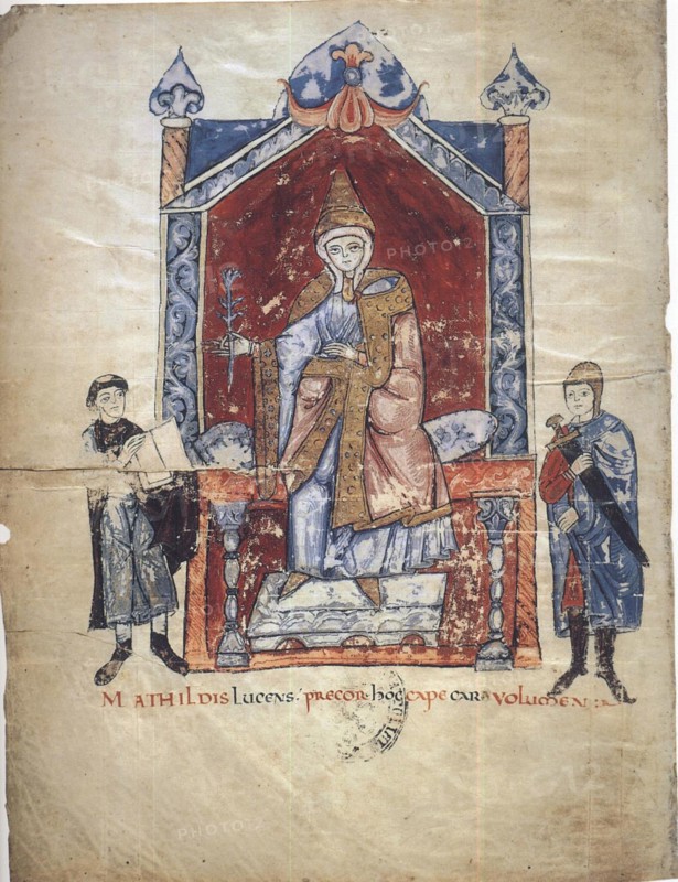 Matilda of Tuscany (From: Vita Mathildis di Donizone di Canossa), Between 1111 and 1115. Artist: Donizone di Canossa (active Early 12th cen.)
