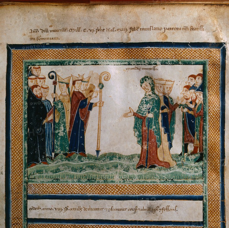 Matilda of Tuscany (From: Vita Mathildis di Donizone di Canossa), Between 1111 and 1115. Artist: Donizone di Canossa (active Early 12th cen.)