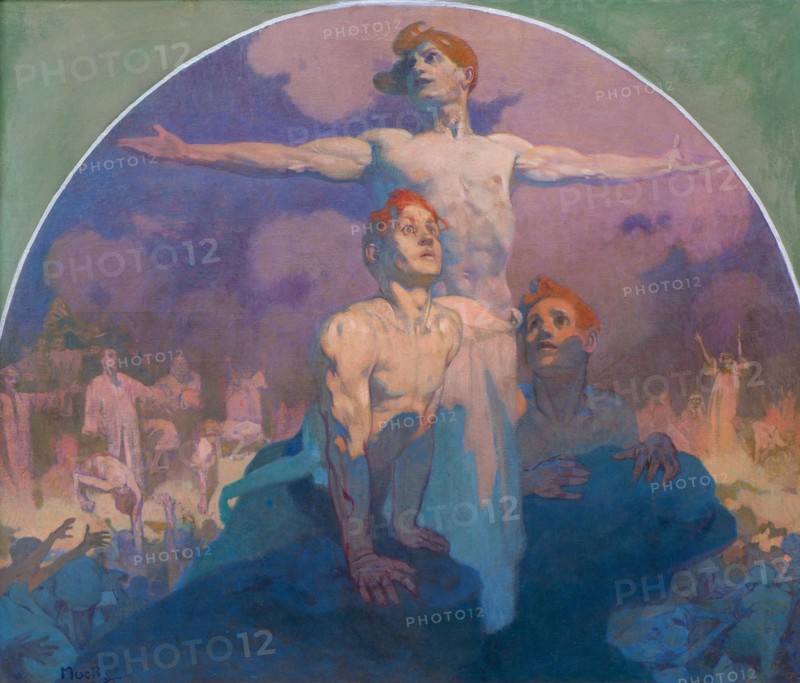 By one's own strength I, 1911. Artist: Mucha, Alfons Marie (1860-1939)