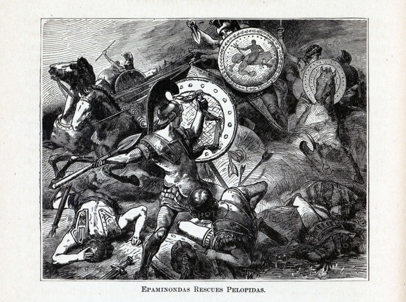 Epaminondas Rescues Pelopidas, 1882. Artist: Vogel, Hermann (1854-1921)