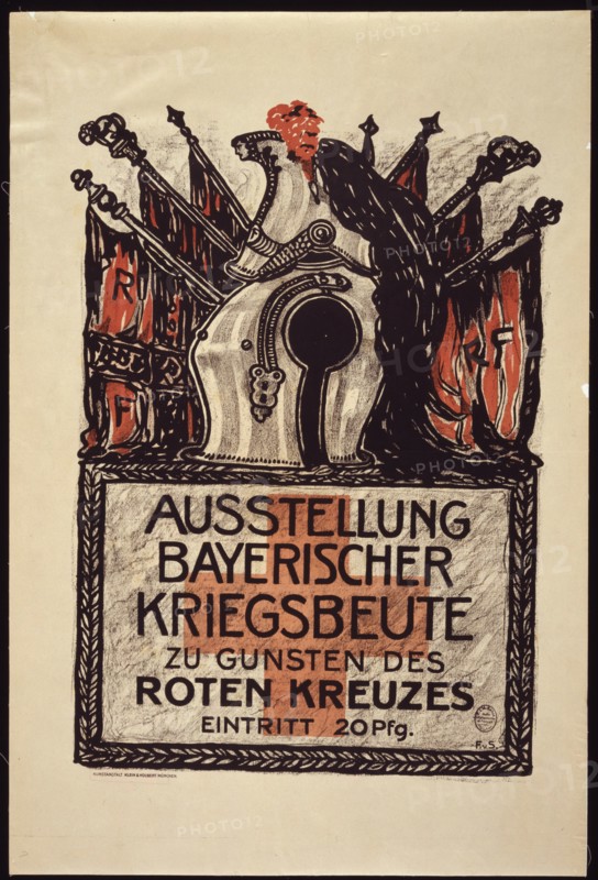 Exhibition of the Bavarian war spoils to benefit the Red Cross, 1915. Artist: Stuck, Franz, Ritter von (1863-1928)
