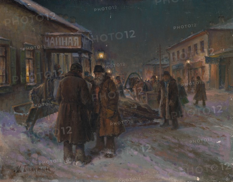 By the Tea House. Artist: Balunin, MiKhail Abramovich (1875-1939?)