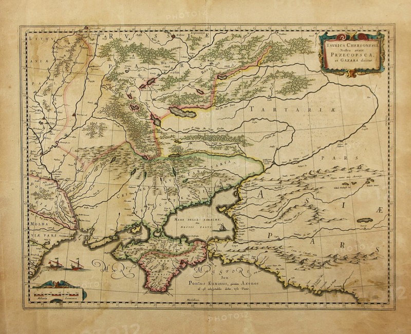 Taurica Chersonesus. Map of the Crimea, 1595. Artist: Mercator, Gerardus (1512-1594)