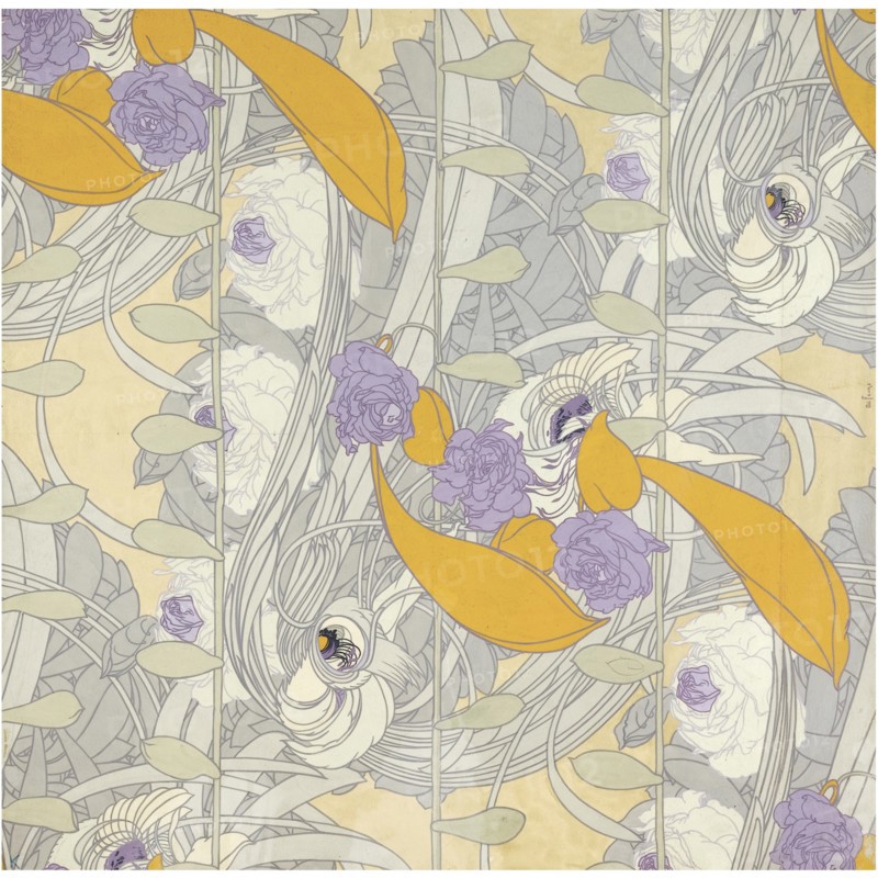 Dessin de fleurs, 1890s.