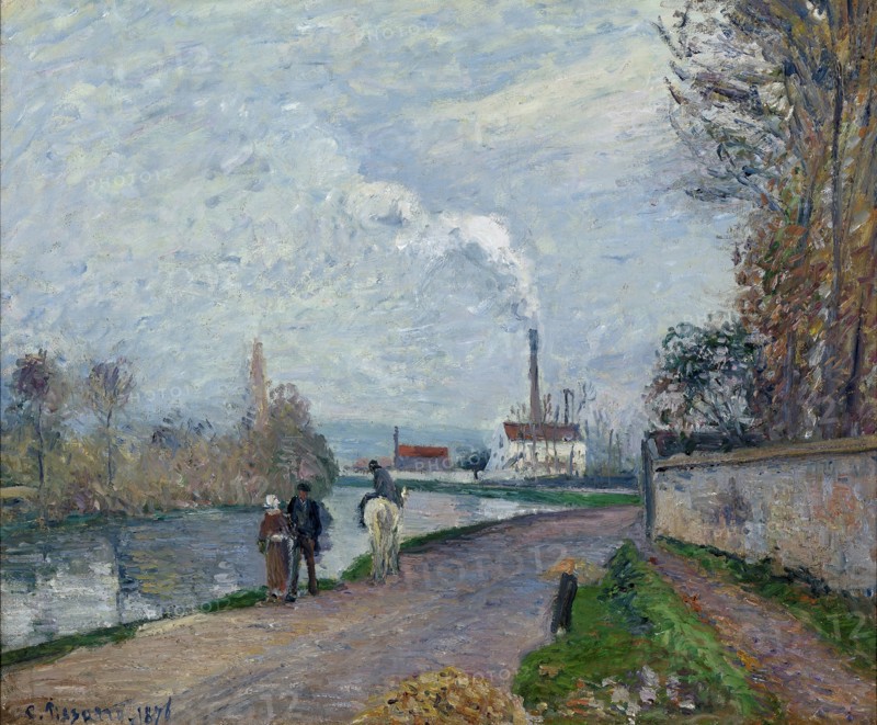 L'Oise à Pontoise, 1876.