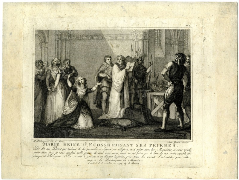 The last hours of Mary Stuart, Queen of Scots, 1794.