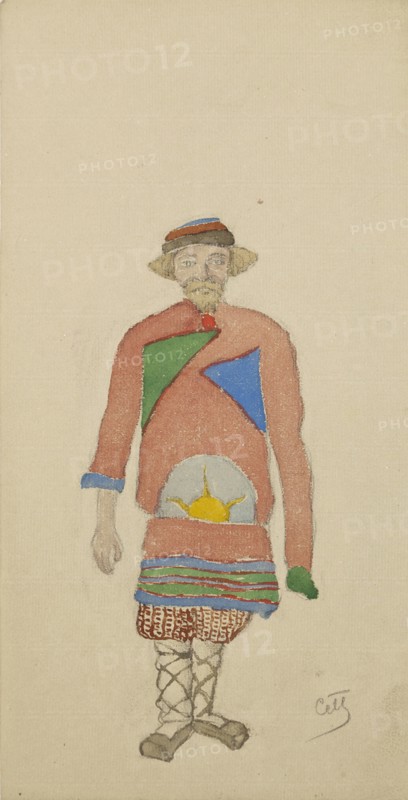 Costume design for the opera Snow Maiden by N, Rimsky-Korsakov, 1910s.