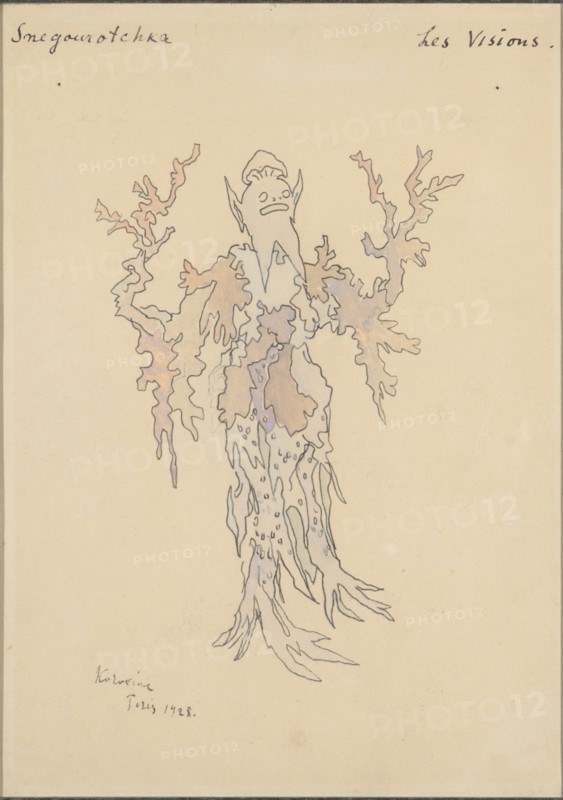 Costume design for the opera Snow Maiden by N, Rimsky-Korsakov, 1928.