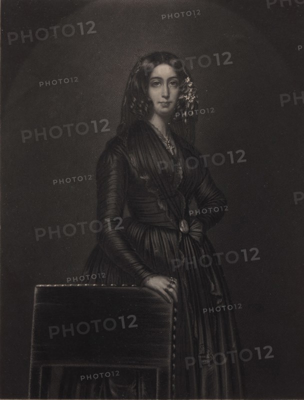 Portrait of the author George Sand (1804-1876), c. 1840.