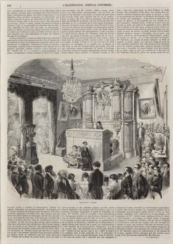 The Musical Soirée at the Pauline Viardot-Garcia's Salon, 1853.