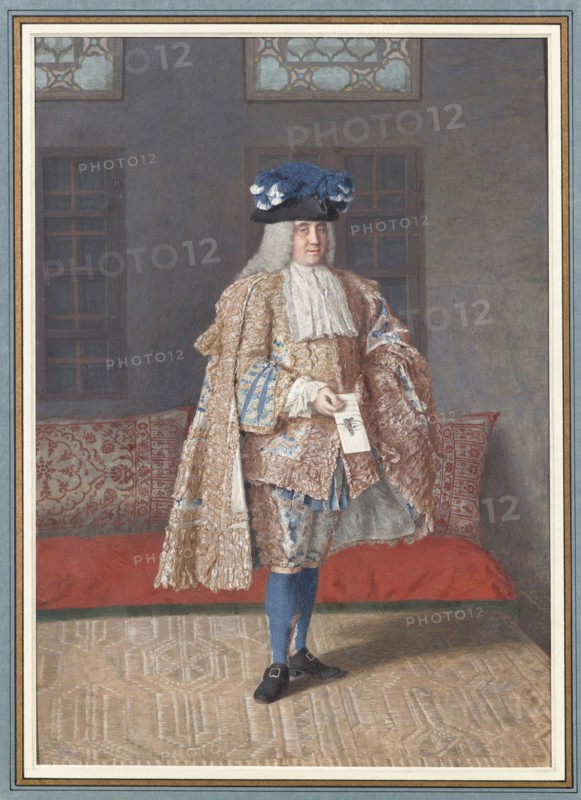 Portrait of Corfitz Ulfeldt in an Ottoman Interior, 1740-1741.