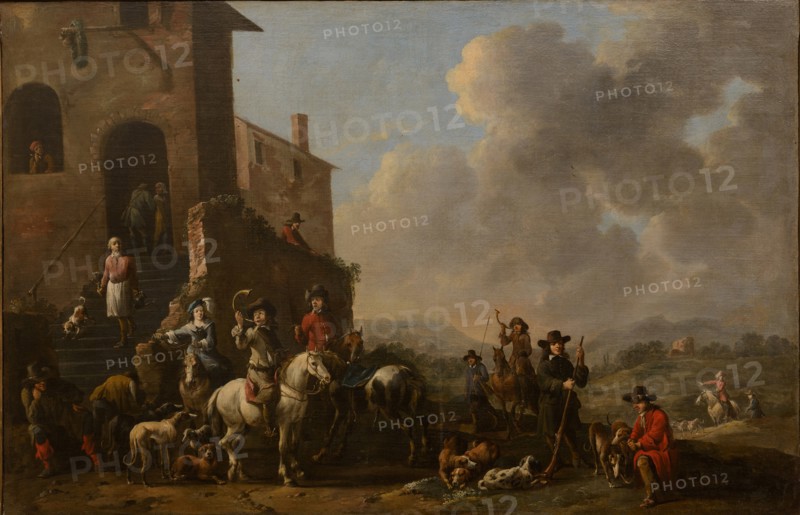 Preparing for the hunt, 1670s.