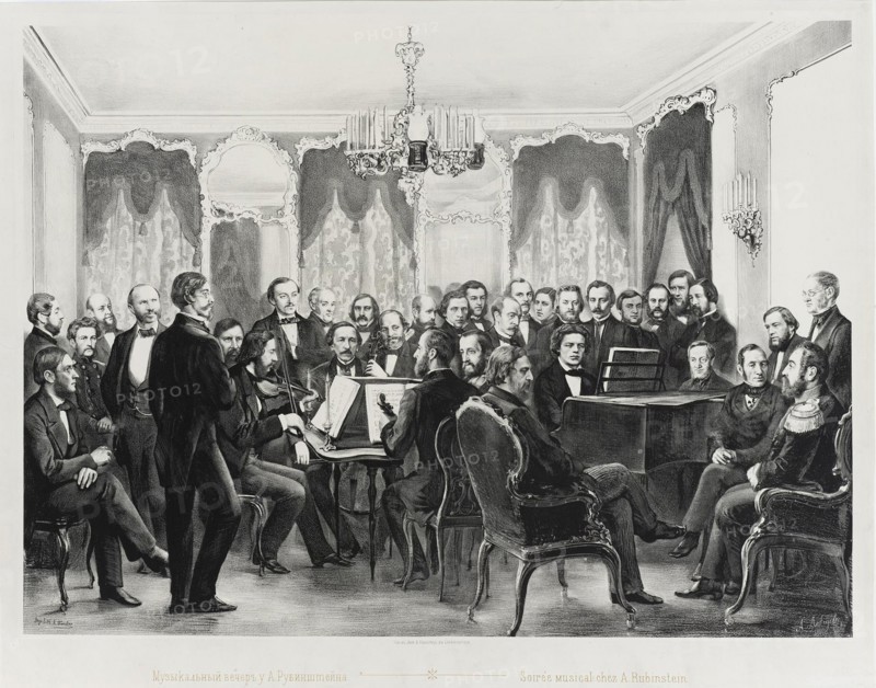 Musical evening with the composer Anton Rubinstein.