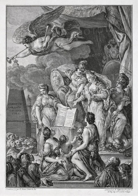 Allegory of the Empress Catherine II with the Text of Nakaz (Instructions).