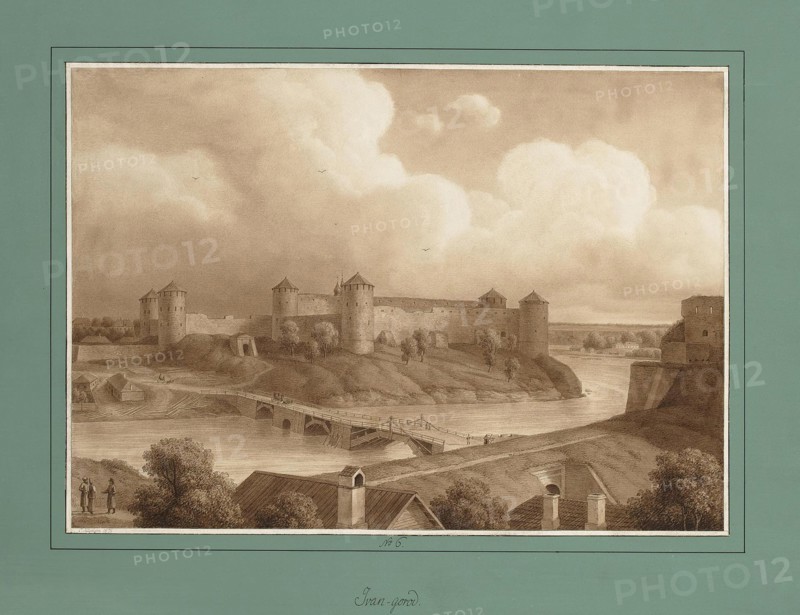 View of the Ivangorod Fortress.
