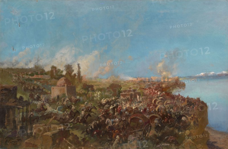 The Battle at Makhram on August 22, 1875.