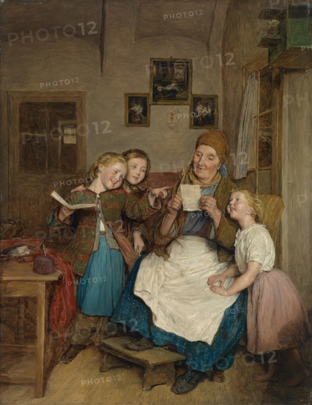 Grandmother with three grandchildren.