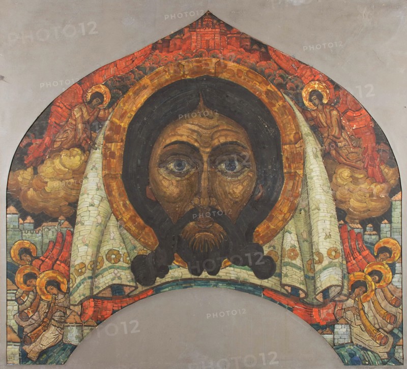 Sketch of the Fresco for the Church of the Holy Spirit in Talashkino.