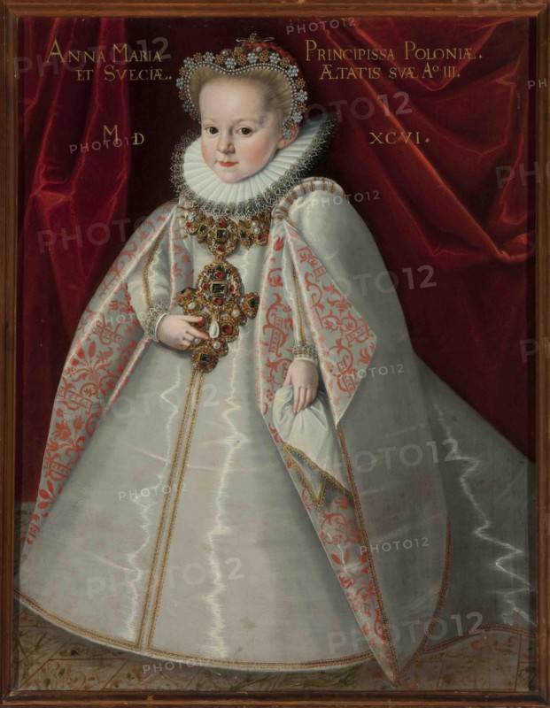Portrait of Anna Maria Vasa (1593-1600), daughter of King Sigismund III of Poland.