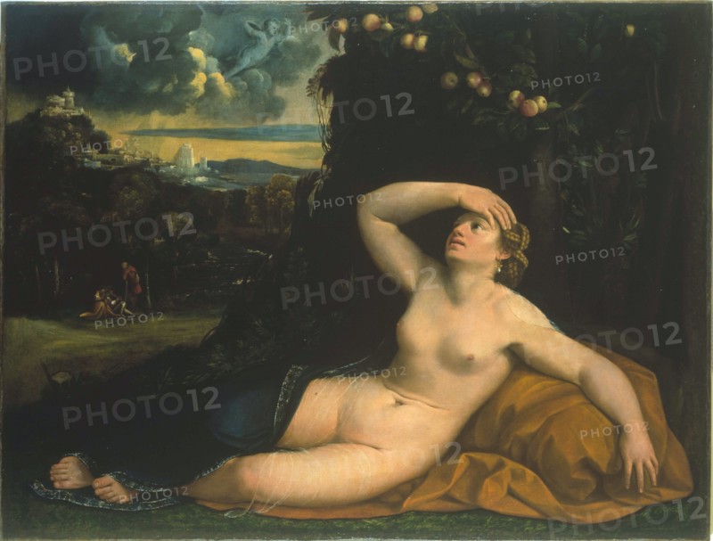 Venus awakened by Cupid.