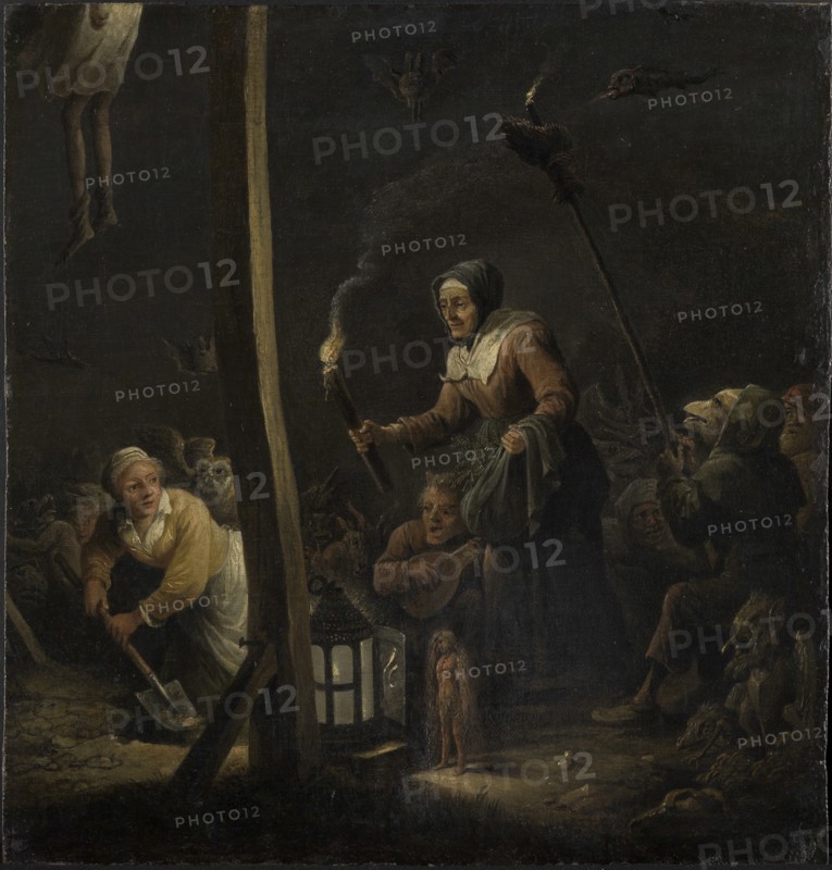 Witches under the gallows.