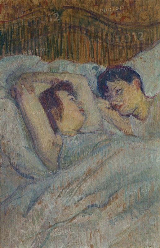 In the bed.