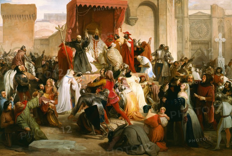 Pope Urban II Preaching the First Crusade in the Square of Clermont.