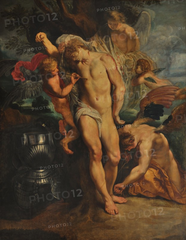 Saint Sebastian Tended by Angels.