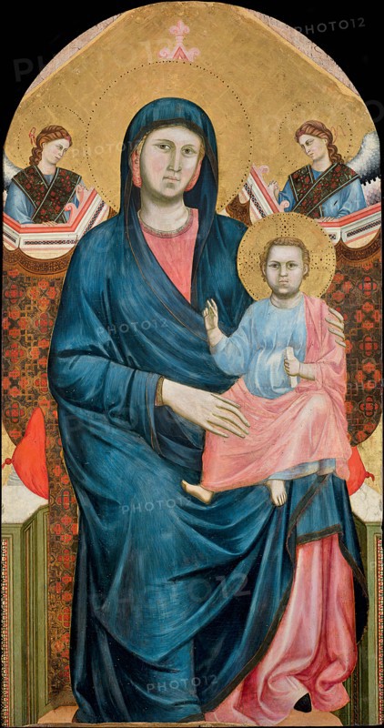 Madonna and Child Enthroned with Two Angels.