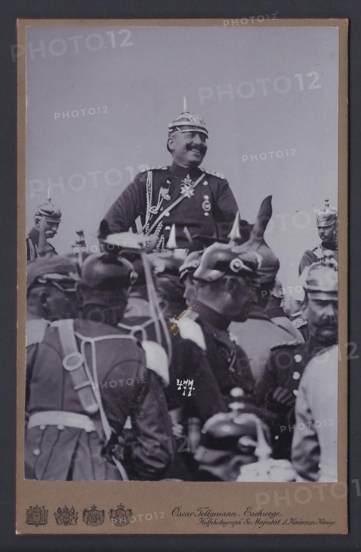 Kaiser Wilhelm II of Germany during Military Manoeuvres.
