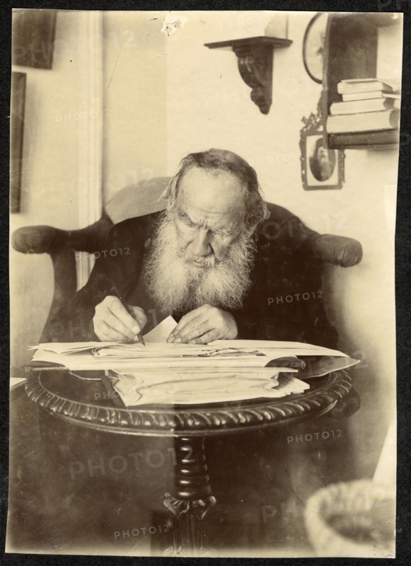 Portrait of the author Count Lev Nikolayevich Tolstoy (1828-1910).