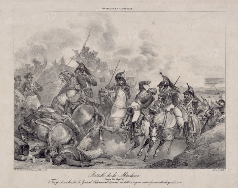 The Death of General Count Auguste de Caulaincourt at Borodino.