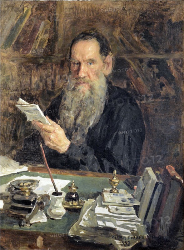 Portrait of the author Count Lev Nikolayevich Tolstoy (1828-1910).