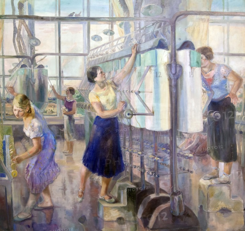 Women's workshop at the Sevkabel Factory.