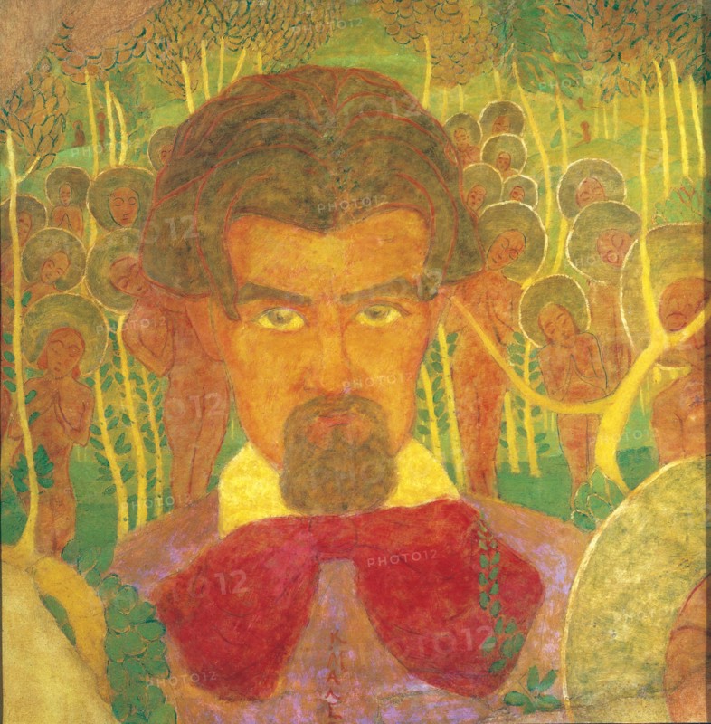 Self-portrait. Sketch for a fresco painting.