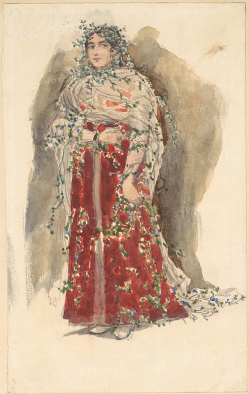 Spring. Costume design for the theatre play Snow Maiden by Alexander Ostrovsky.