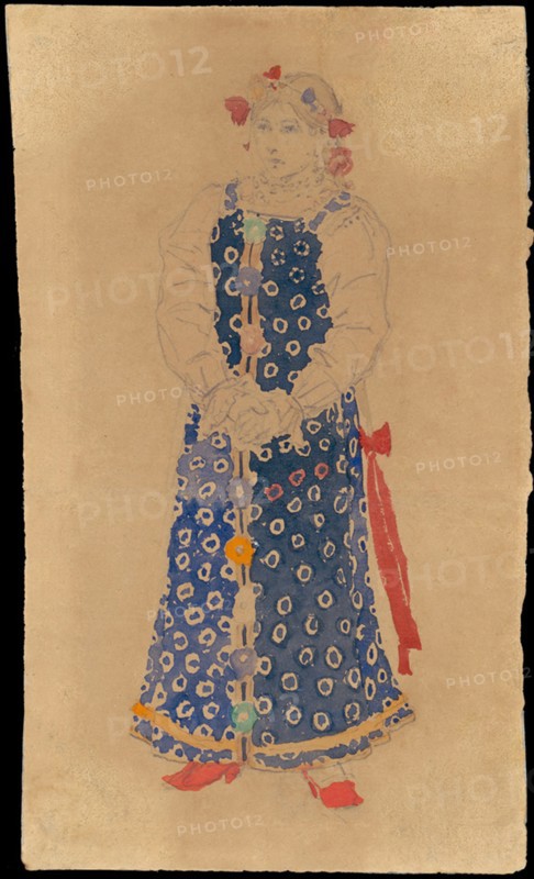 Kupava. Costume design for the theatre play Snow Maiden by Alexander Ostrovsky.