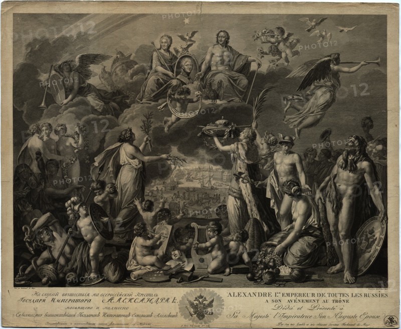 Allegory on the accession to the throne of Emperor Alexander I.