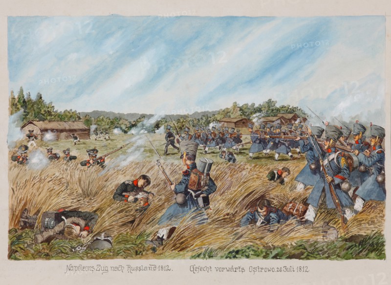 The Battle near Ostrovno on 25 July 1812.
