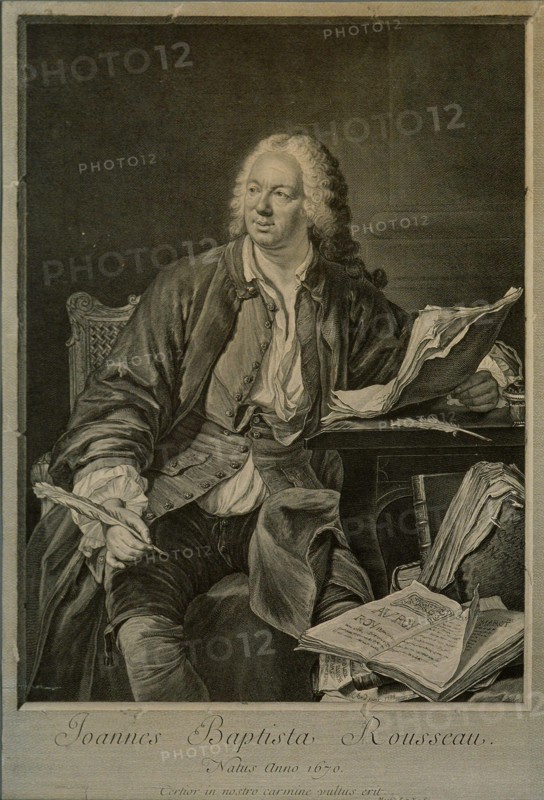 Portrait of the dramatist Jean-Baptiste Rousseau (1670-1741).