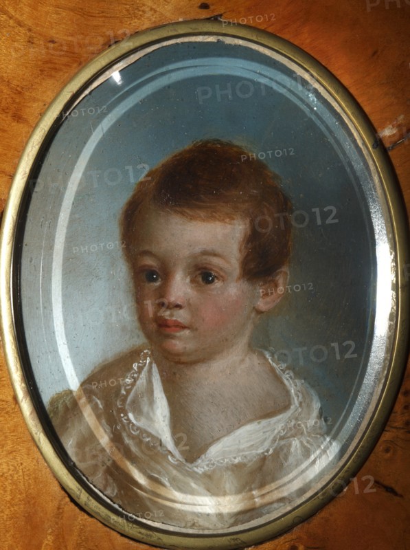 Portrait of the poet Alexander Sergeyevich Pushkin (1799-1837) as child.