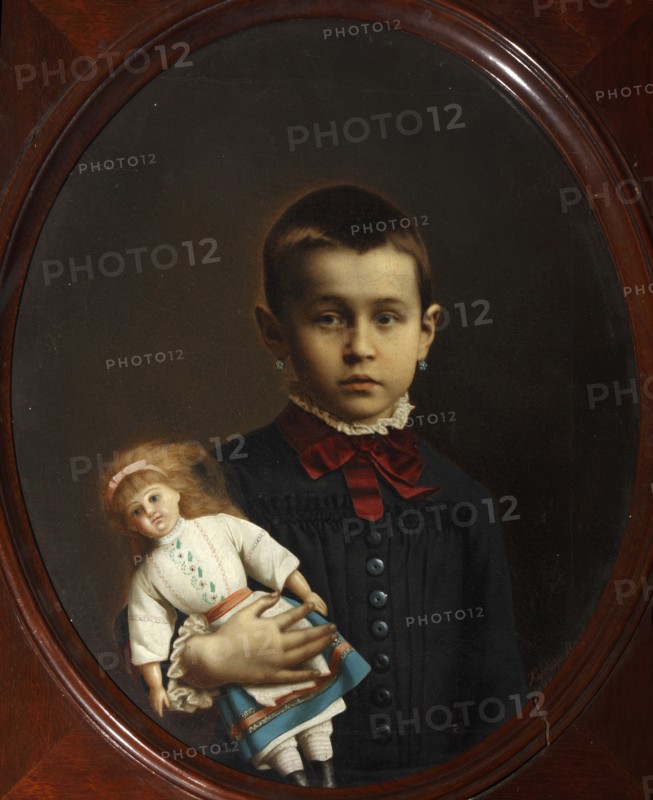 Portrait of a Girl With Doll In Her Hand.