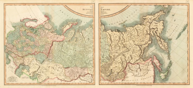 Map of the Russian Empire Divided into its Governments.