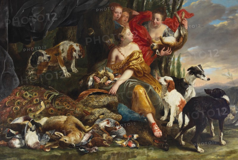 The goddess Diana receiving the kill.
