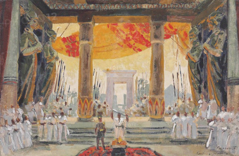 Stage design for the opera Salammbô by Modest Mussorgsky.