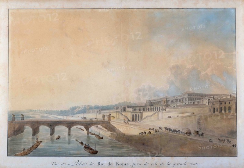 View of the Palace of the King of Rome as Seen from garden side.