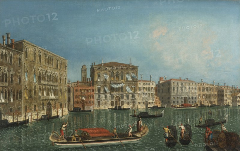 The Grand Canal with Palazzo Foscari and Palazzo Balbi.
